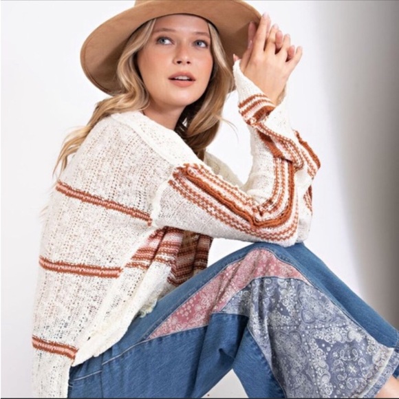 Patchwork Boho Flare Wide Leg Light Washed Denim Jeans - Picture 6 of 8